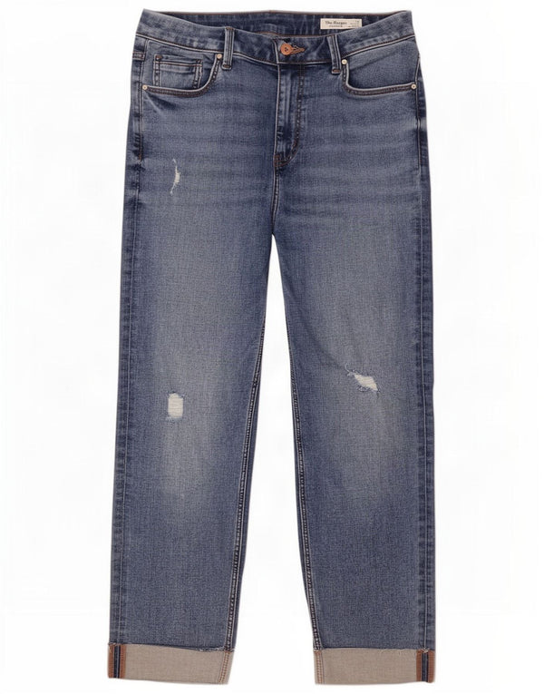 Marks & Spencer Womens Slim High Waist Jeans UK 14 Large W32 L26 Blue