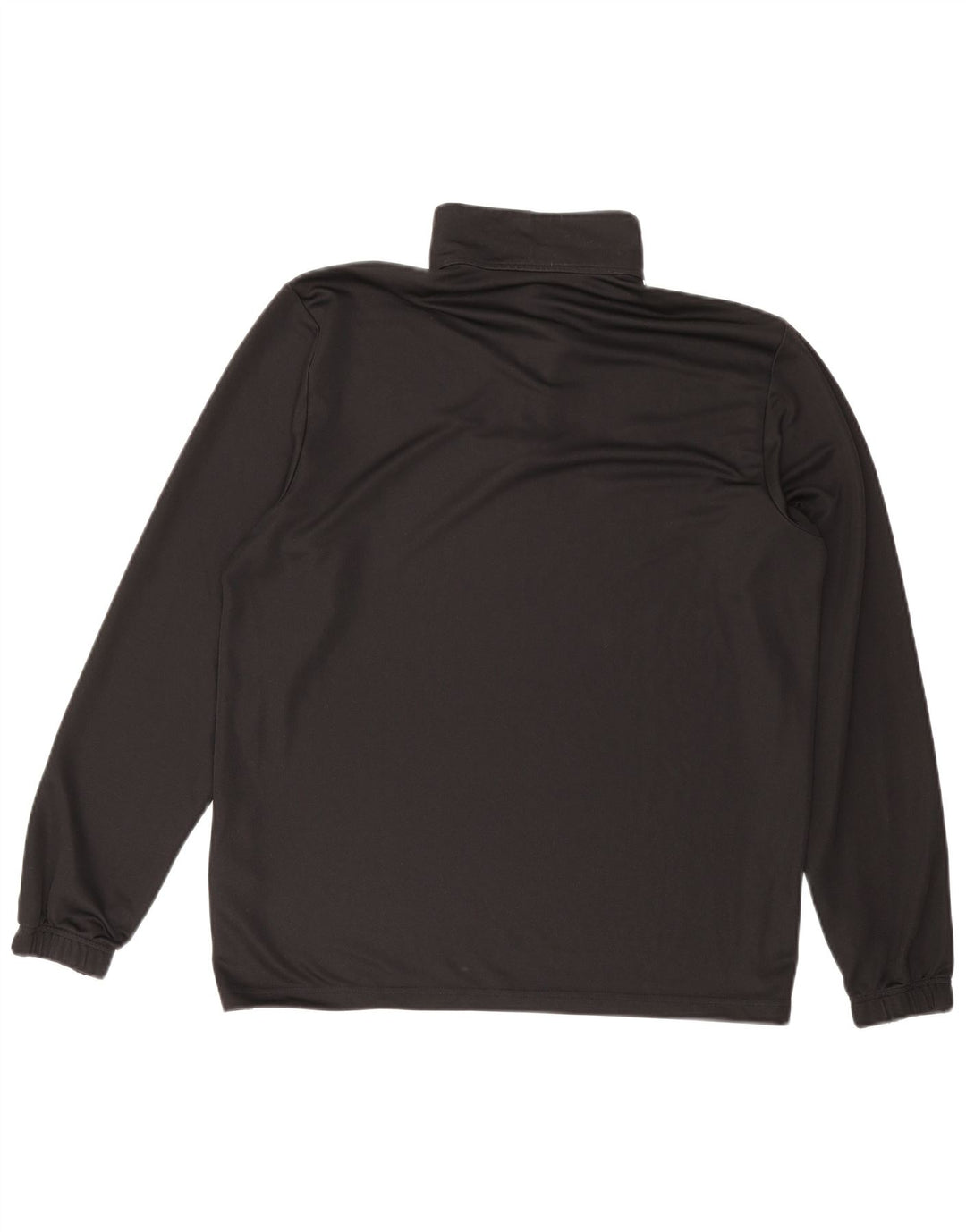 ADIDAS Mens Zip Neck Pullover Tracksuit Top Large Black Polyester