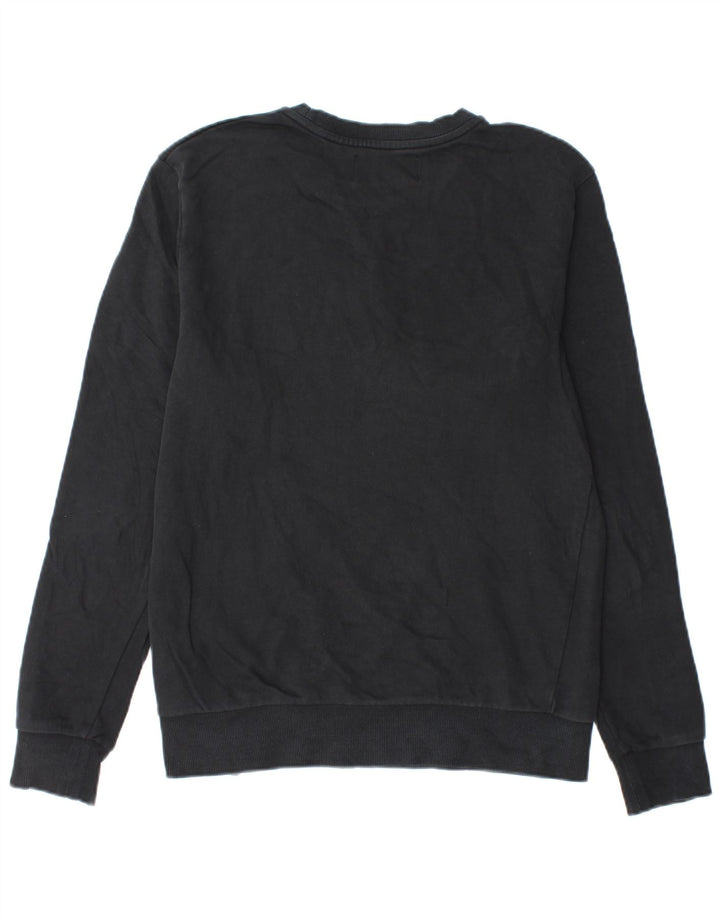 Мужской свитшот с рисунком Calvin Klein Jeans, джемпер среднего размера, черный, хлопок