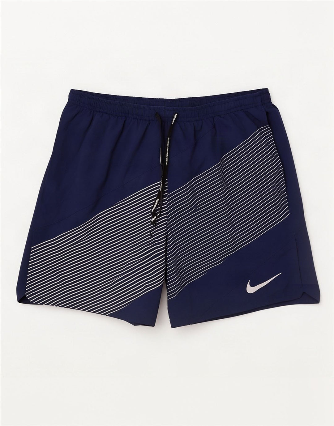 Мужские спортивные шорты Nike Dri Fit, большие темно-синие полосатые полиэстеровые шорты