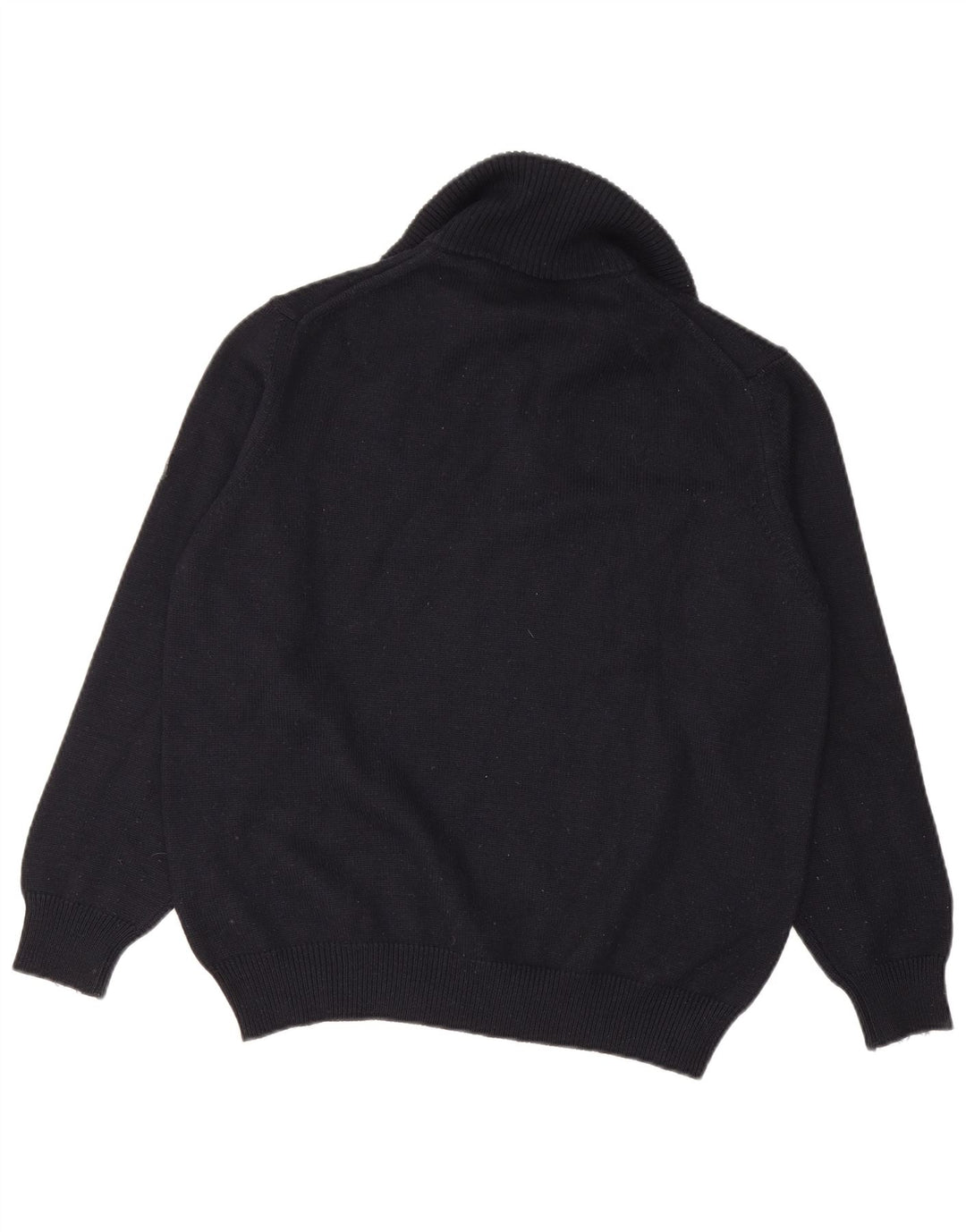 NAVIGARE Мужской джемпер с воротником на молнии, средний темно-синий свитер из мериносовой шерсти