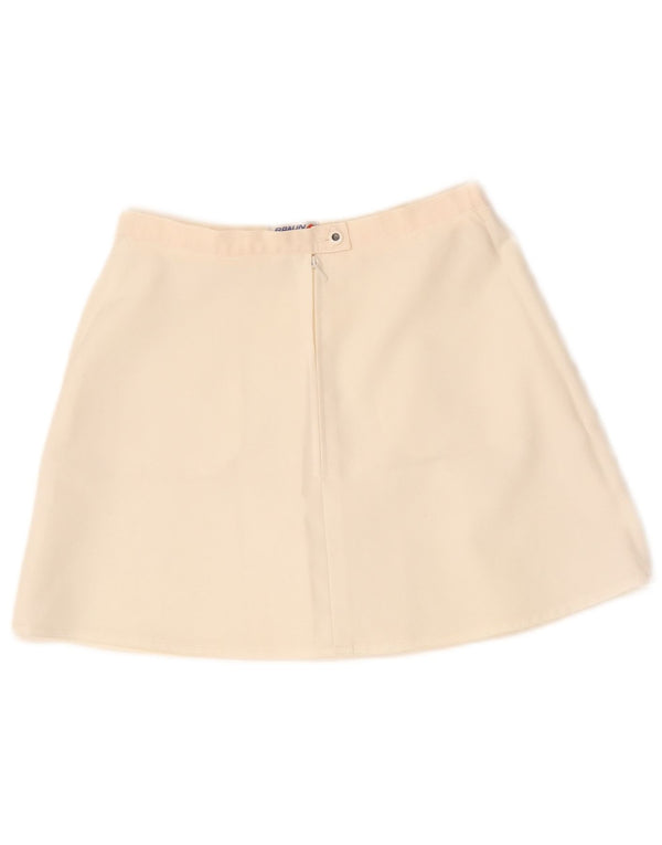 Винтажная женская мини-юбка с высокой талией IT 46, большая W26, белая