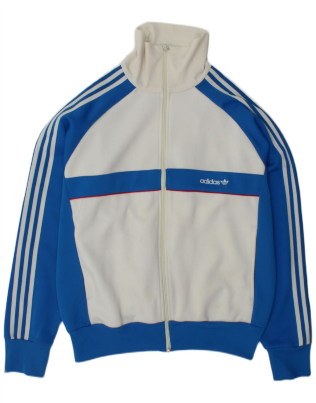 Мужская спортивная куртка Adidas, большая белая полиэстер с цветными блоками