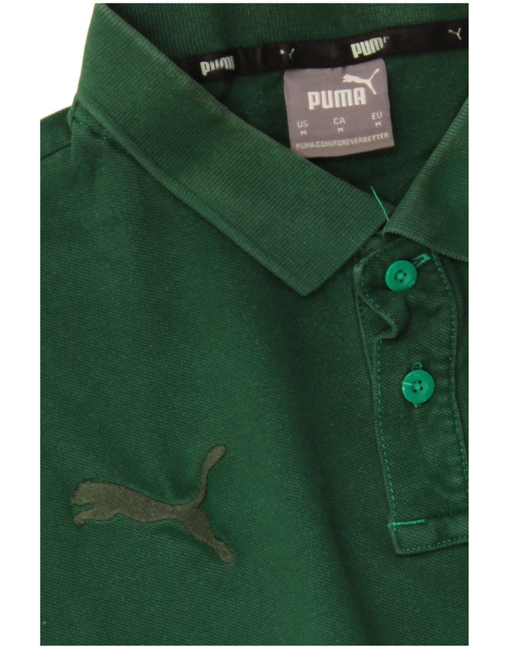 Мужская рубашка-поло Puma среднего зеленого цвета