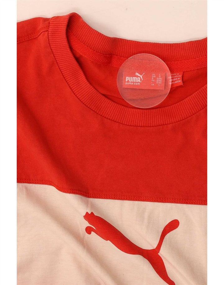 Мужской жилет с рисунком Puma, большой красный цветной блок