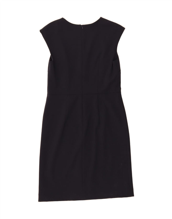 JIGSAW Womens Sleeveless Sheath Dress UK 12 Medium Navy Blue Polyester Vintage Jigsaw and Second-Hand Jigsaw from Messina Hembry 