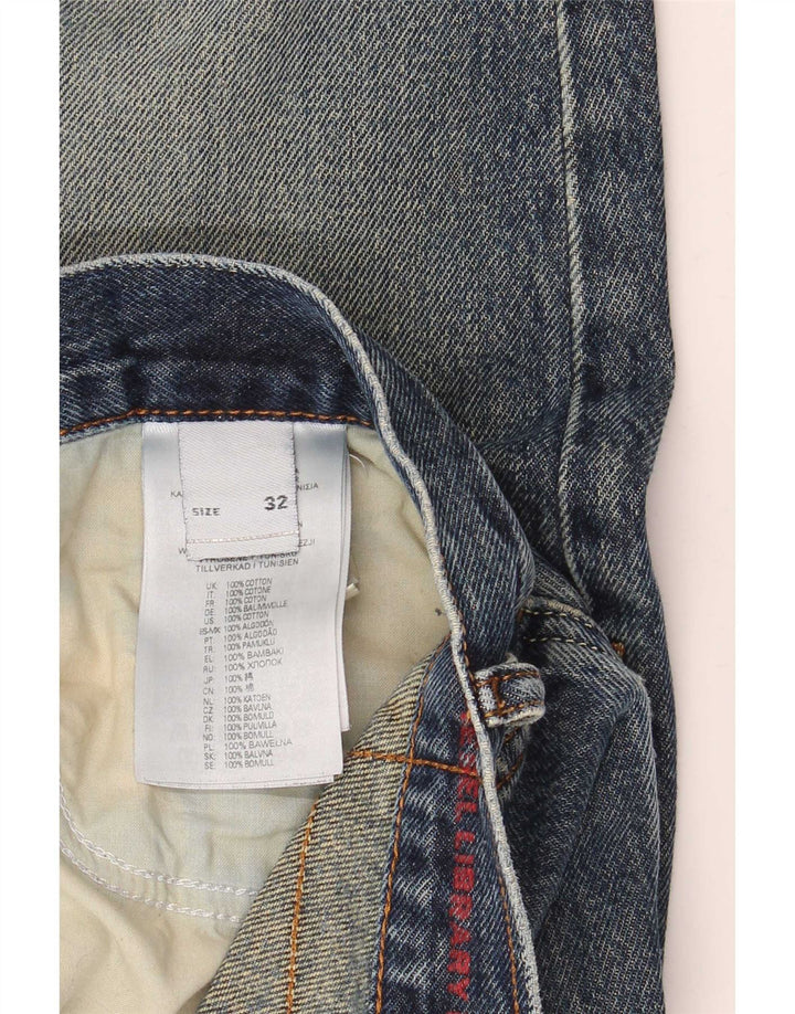 Мужские прямые джинсы Diesel W32 L30 синие, хлопок