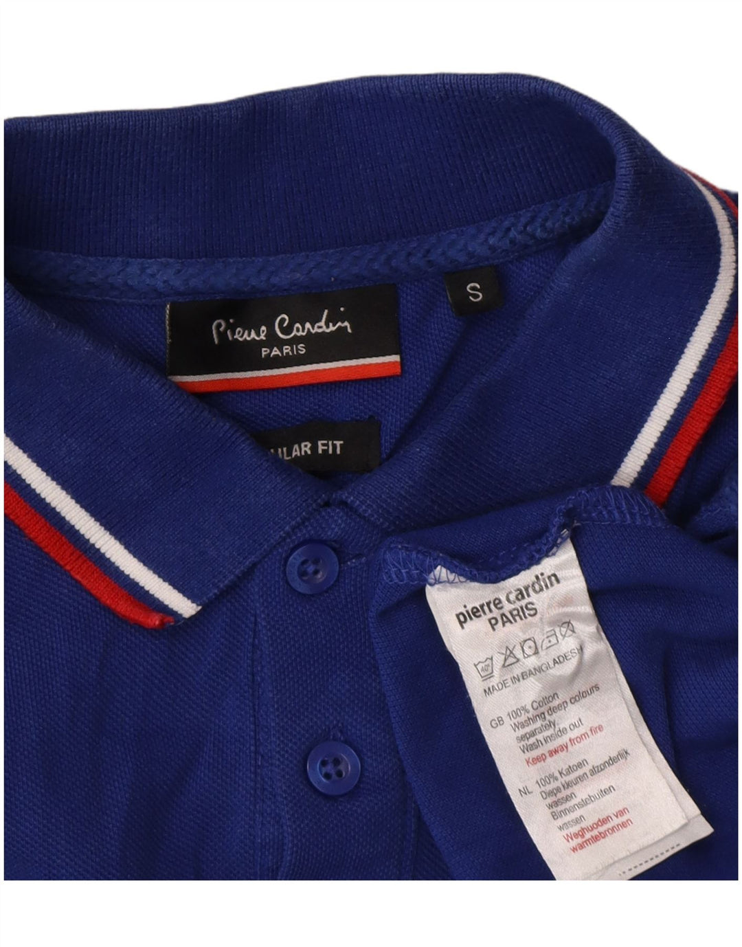 Мужская рубашка-поло стандартного кроя Pierre Cardin, маленькая синяя, хлопок