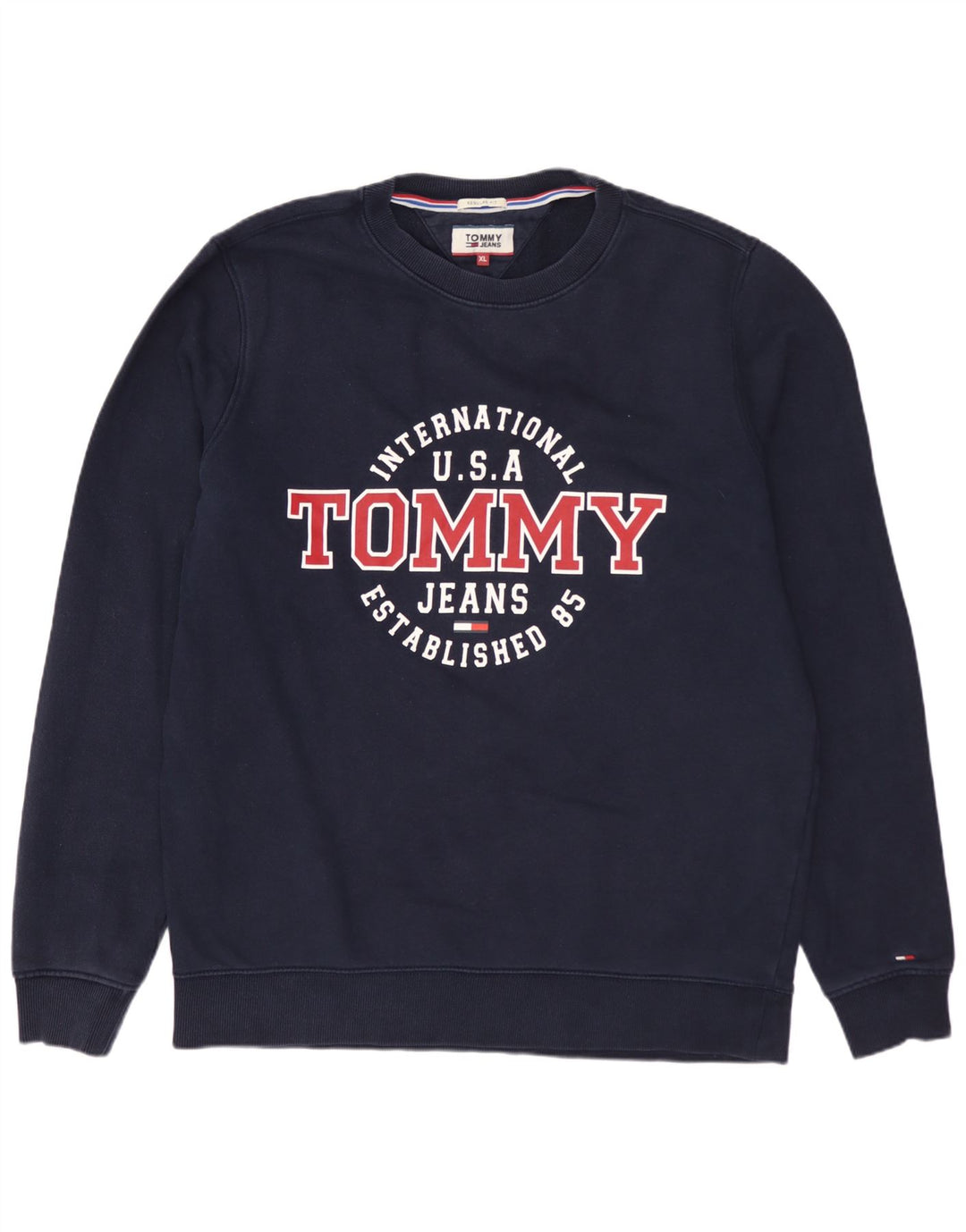 TOMMY HILFIGER Мужской свитшот стандартного кроя с рисунком XL, темно-синий