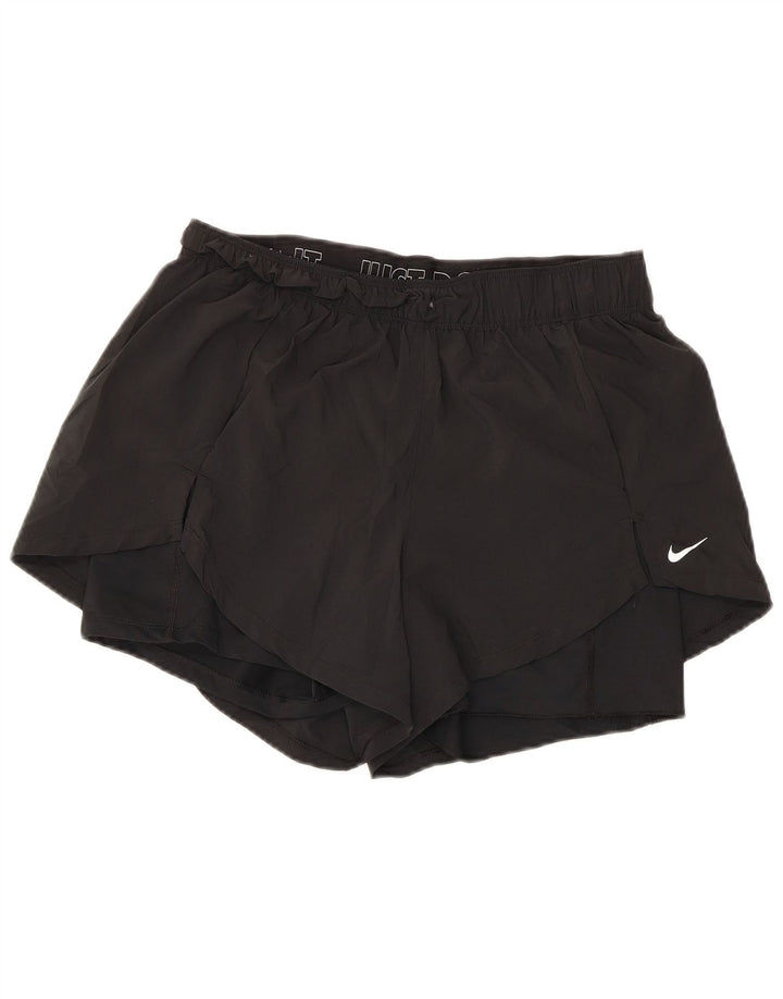 Женские спортивные шорты NIKE UK 14, большие черные