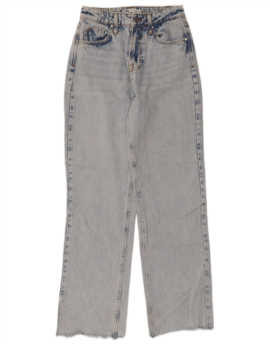 Женские прямые джинсы ZARA EU 34 2XS W24 L29, синий хлопок