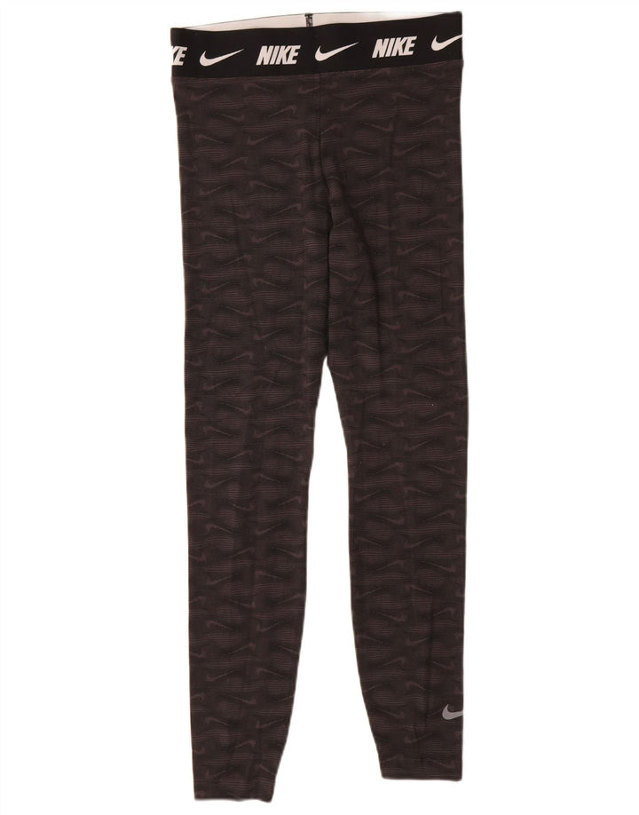 Женские леггинсы облегающего кроя Nike UK 12, хлопковые, среднего размера, черные