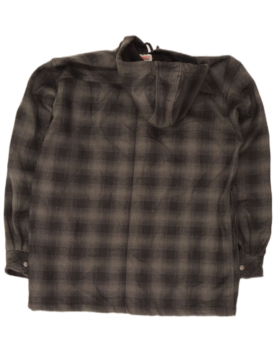 Мужская рубашка Dickies Lumberjack с капюшоном, Великобритания, 38/40, средний серый полиэстер в клетку
