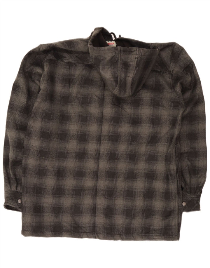 Мужская рубашка Dickies Lumberjack с капюшоном, Великобритания, 38/40, средний серый полиэстер в клетку