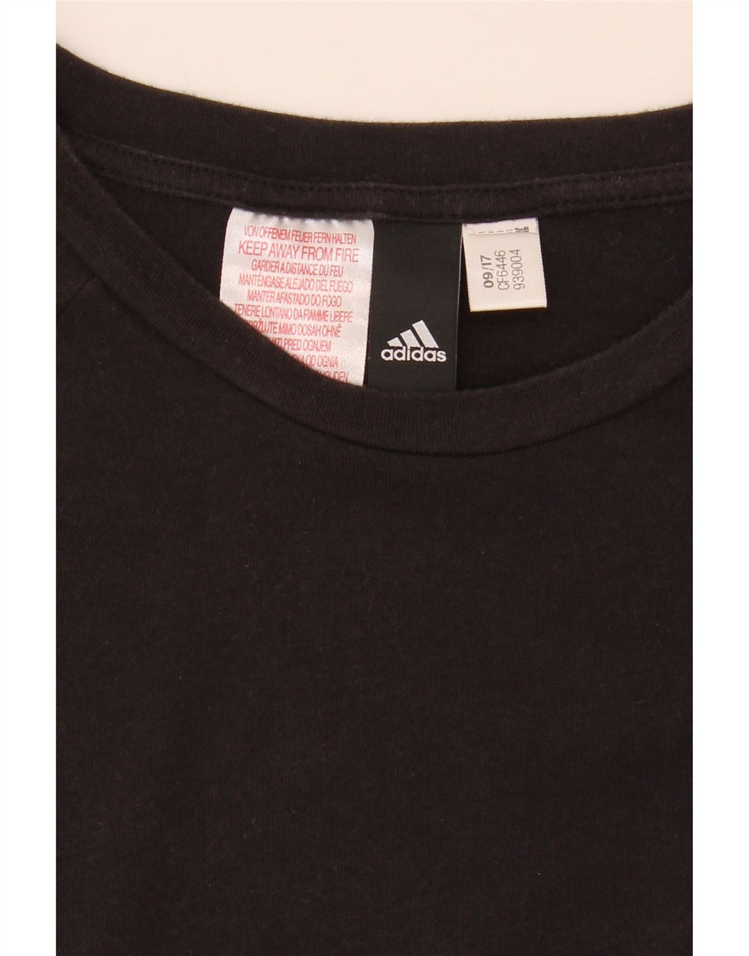 ADIDAS Mens Graphic T-Shirt Top Small Black Colourblock Vintage Adidas and Second-Hand Adidas from Messina Hembry 
