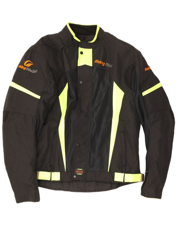 Винтажный мужской комплект из 2 предметов с графикой Racer UK 48 4XL W42 L31, черный цветной блок
