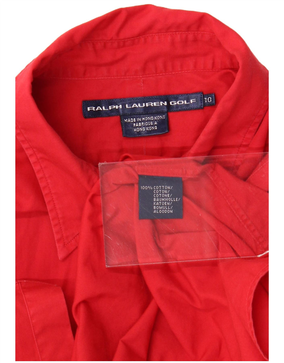 Женская рубашка для гольфа RALPH LAUREN, США 10, большая красная хлопковая рубашка