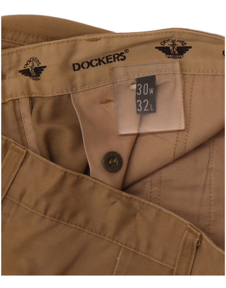 Мужские брюки-чиносы цвета хаки DOCKERS W30 L32, бежевый хлопок