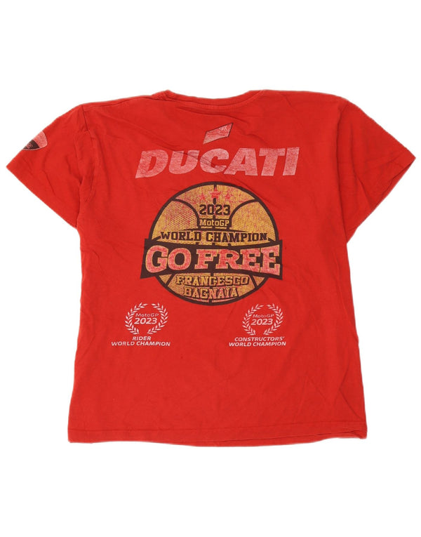 Женская футболка с рисунком Ducati Top UK 18 XL, красный хлопок