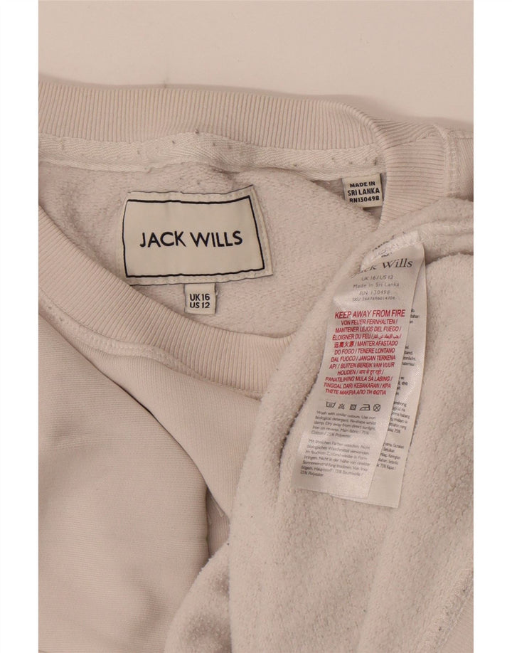 Женский джемпер оверсайз с рисунком Jack Wills, Великобритания, 16, большой белый
