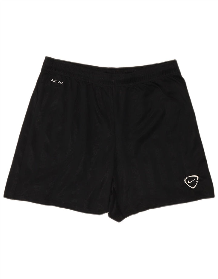 Мужские спортивные шорты Nike Dri Fit из полиэстера среднего размера, черные в полоску