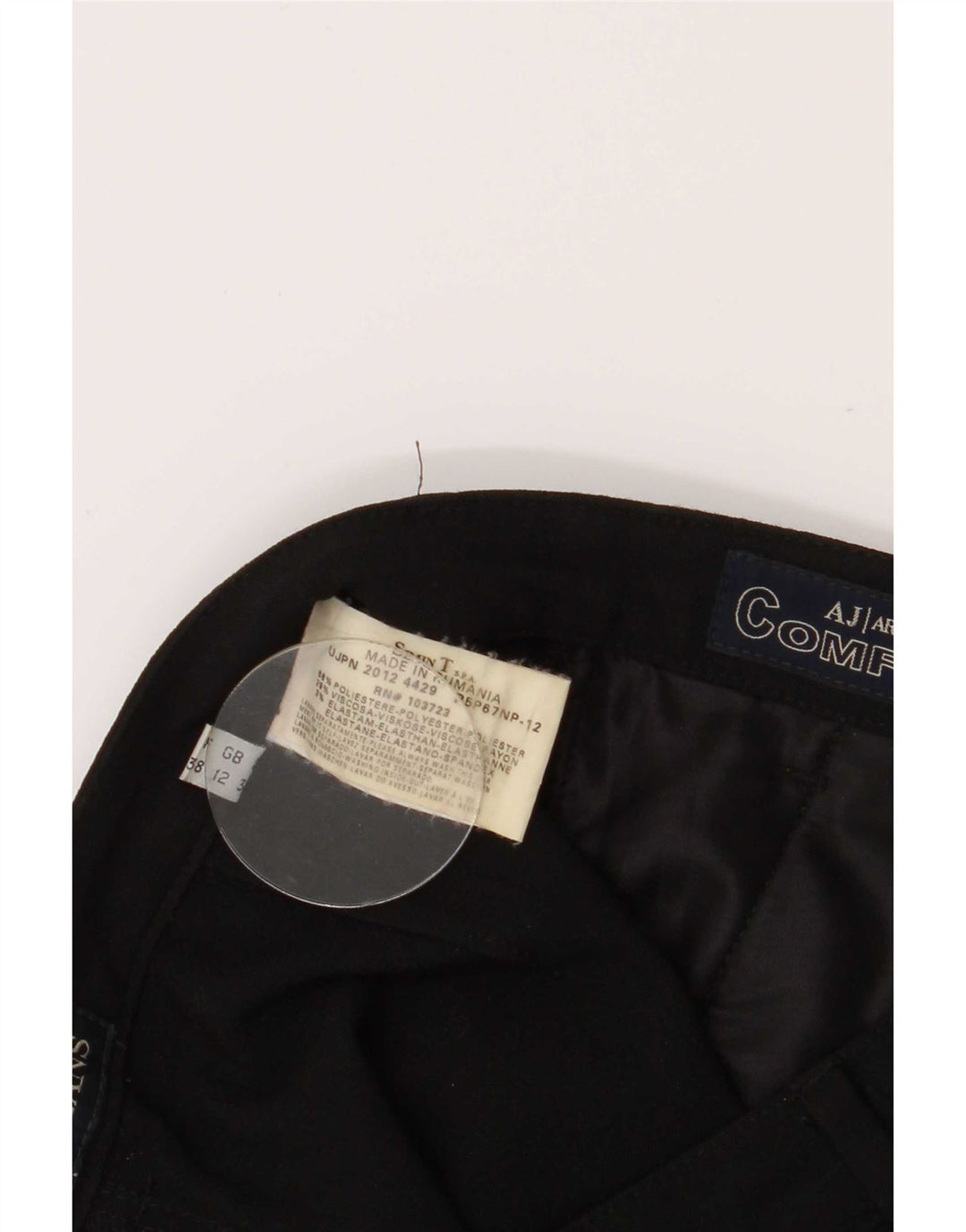 Женские повседневные брюки Armani Bootcut UK 12 Medium W28 L30, черный полиэстер