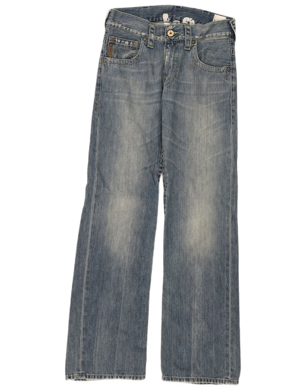 Женские широкие джинсы Armani W29 L32 синие, хлопок