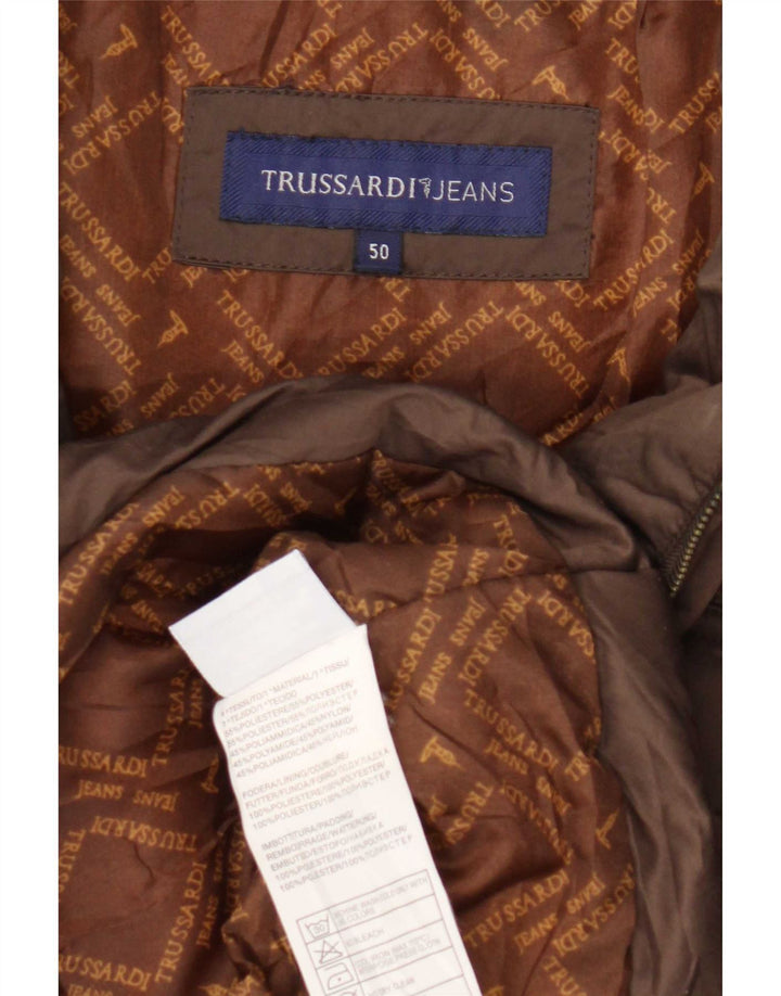 Trussardi Jeans Женская стеганая куртка IT 50 XL Коричневый Полиэстер