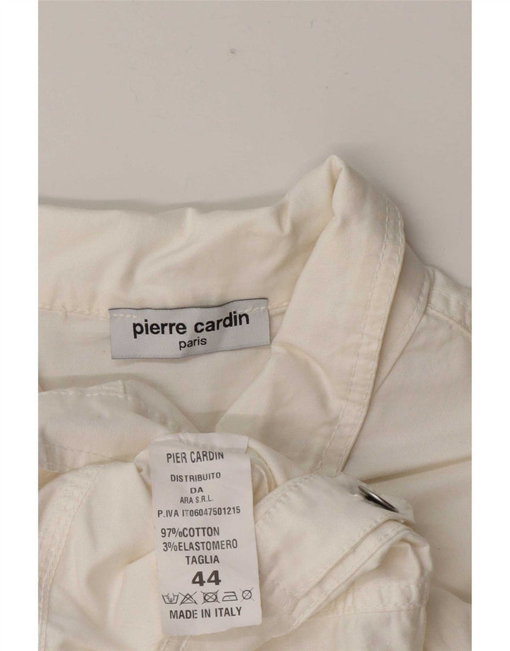 Женская укороченная джинсовая куртка Pierre Cardin IT 44, средний белый хлопок