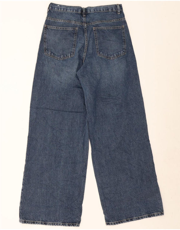 Женские широкие джинсы Zara EU 38, маленькие W28 L31, синие