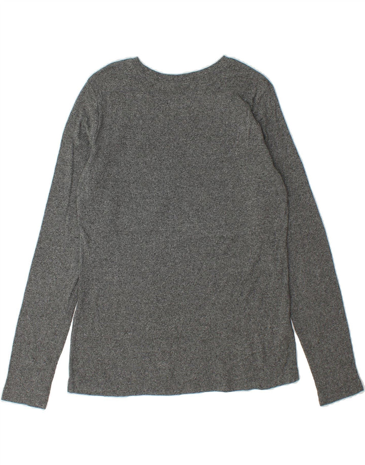 EDDIE BAUER Womens Top Long Sleeve UK 16 Large Grey Cotton Vintage Eddie Bauer and Second-Hand Eddie Bauer from Messina Hembry 
