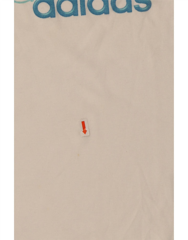 Женская укороченная футболка с рисунком ADIDAS Top UK 10, маленький белый хлопок