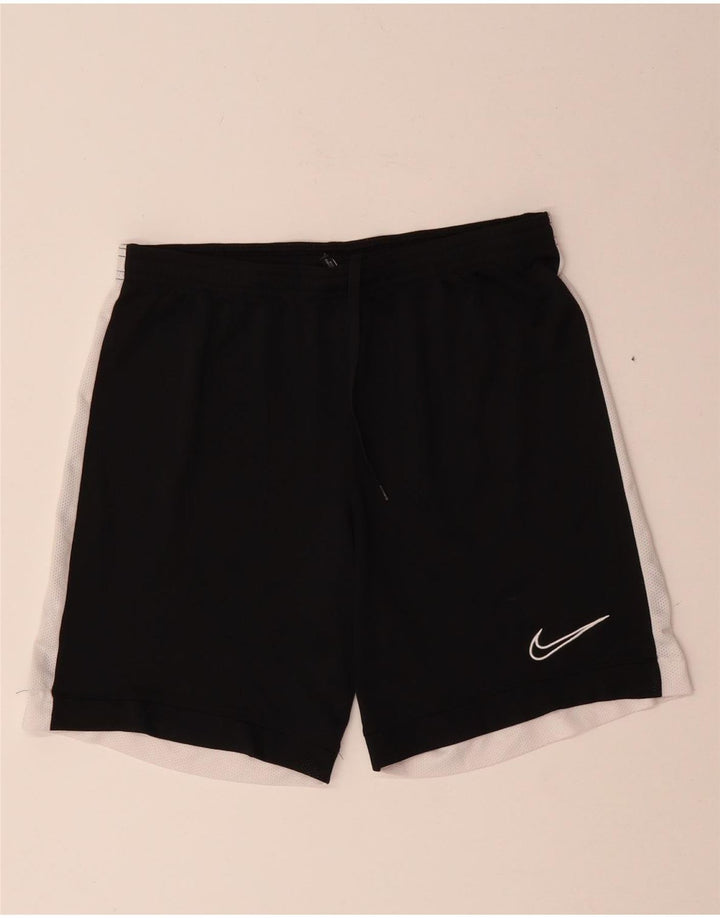 Женские спортивные шорты Nike Dri Fit UK 14, средний черный, полиэстер с цветными блоками