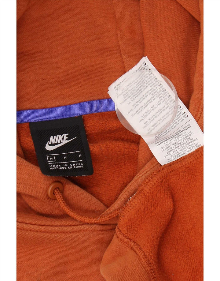 Женский джемпер с капюшоном оверсайз Nike UK 14, хлопковый средний оранжевый