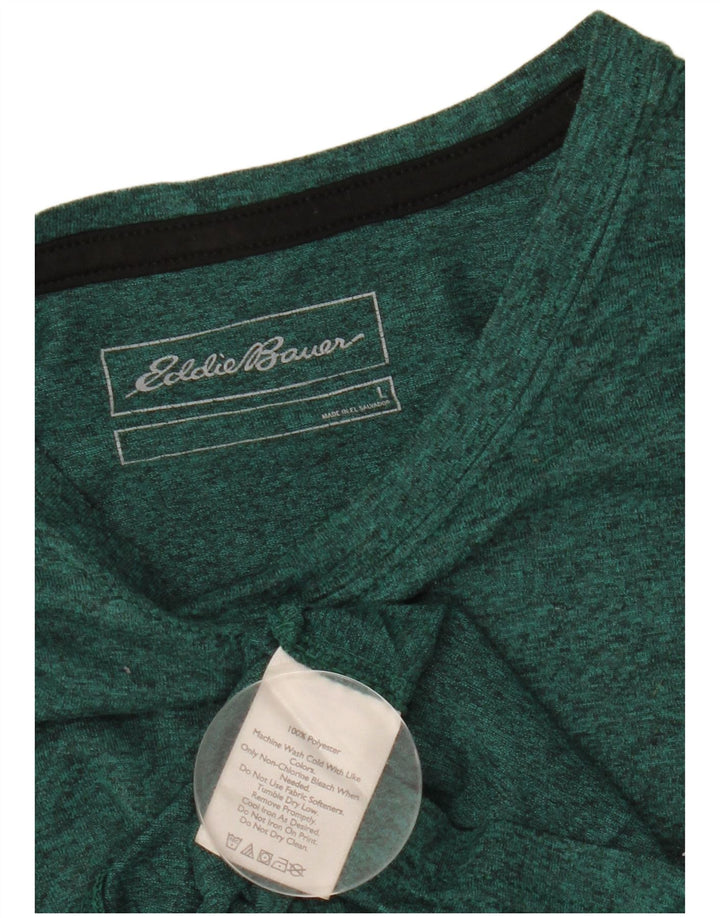 Мужская футболка стандартного кроя Eddie Bauer, большой зеленый полиэстер с крапинками