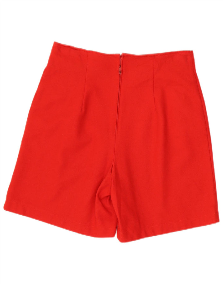 Винтажные женские повседневные шорты с высокой талией IT 46, большие W30, красная шерсть