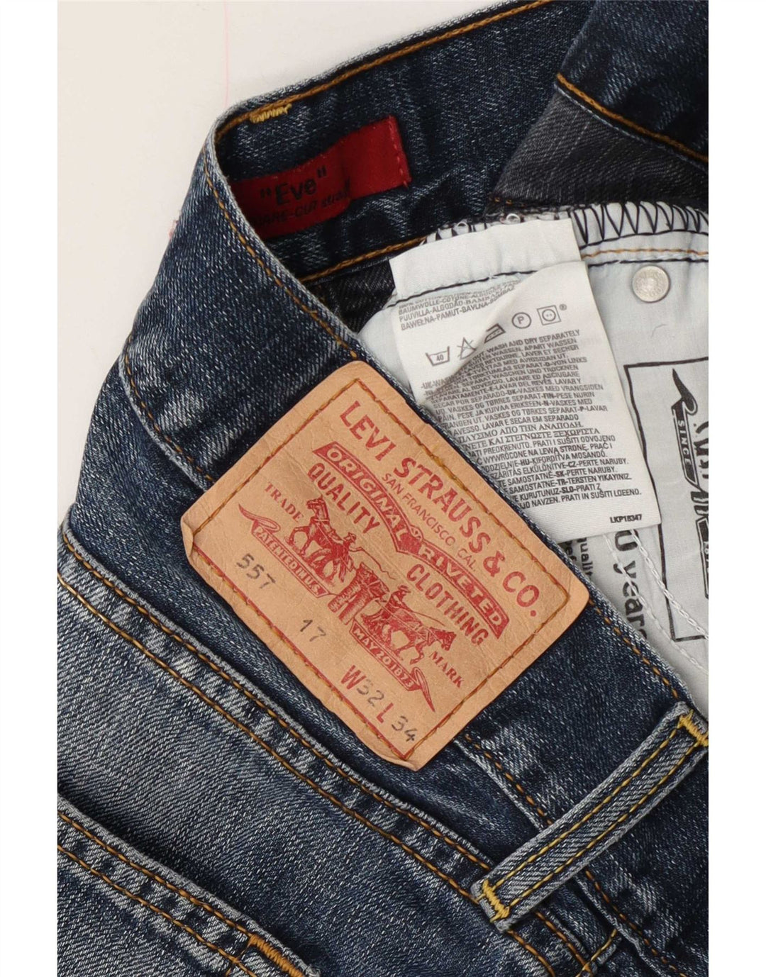 Женские джинсовые шорты Levi's 557 W32, большие синие, хлопок
