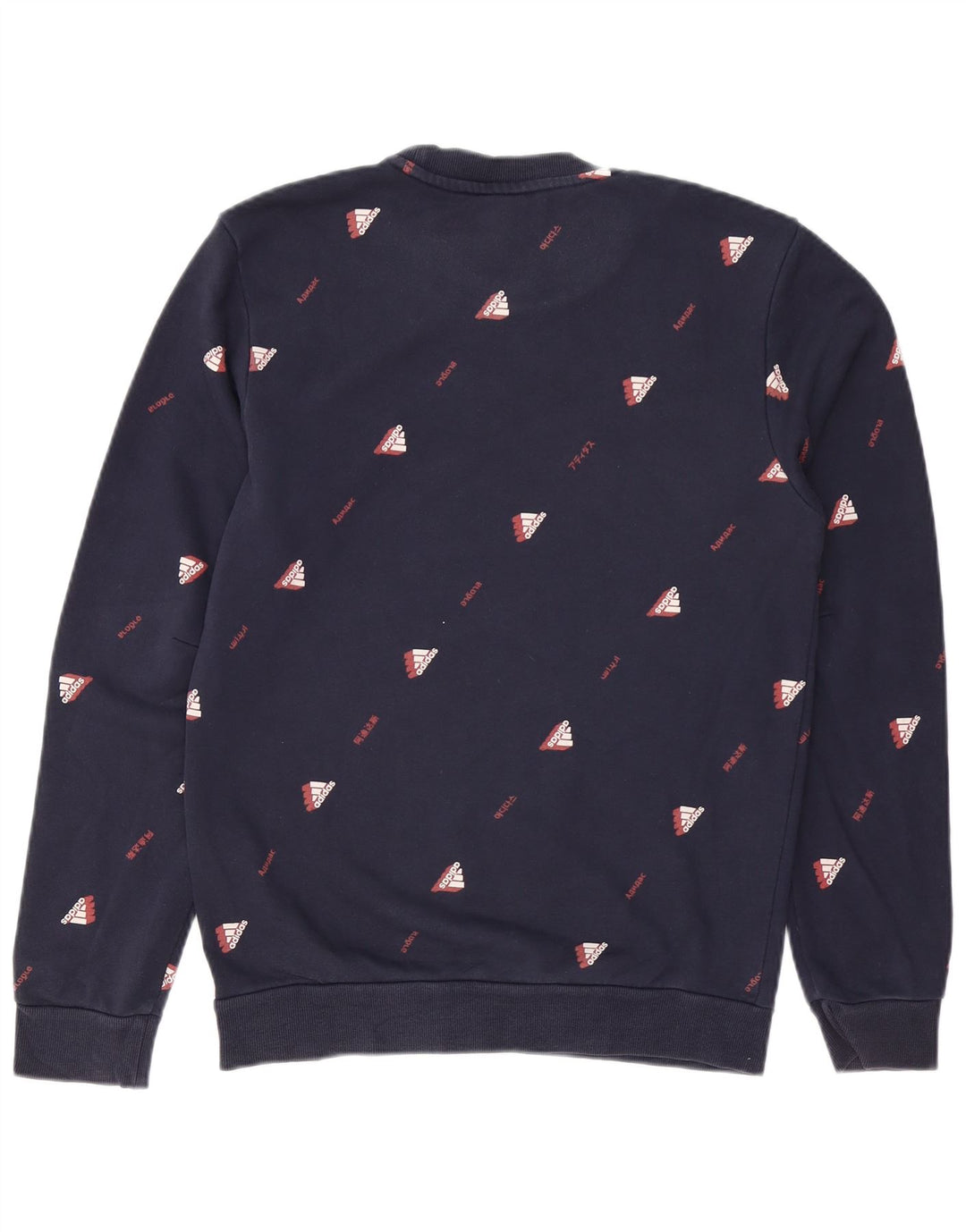 Мужской свитшот ADIDAS с графическим рисунком, маленький, темно-синий