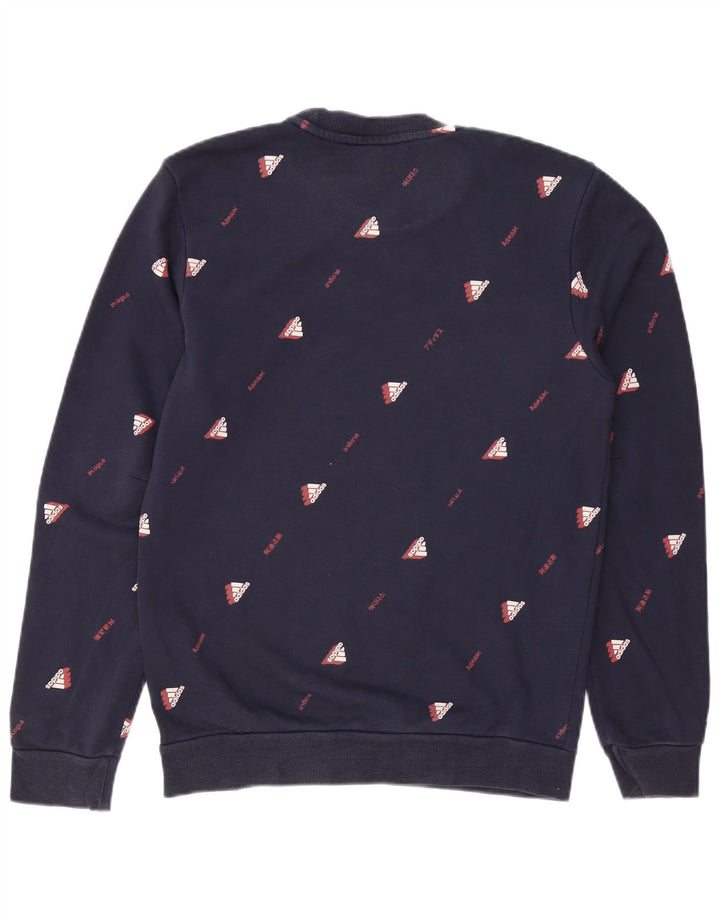 Мужской свитшот ADIDAS с графическим рисунком, маленький, темно-синий