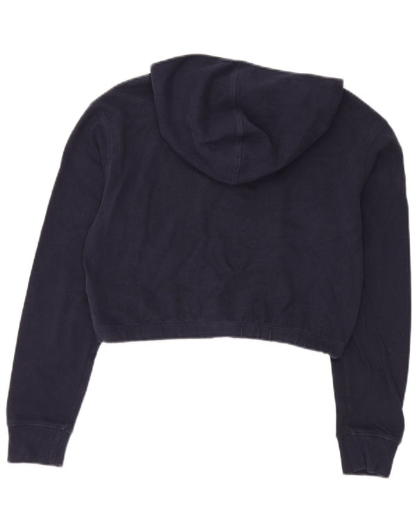 Женский укороченный джемпер с капюшоном с рисунком Tommy Hilfiger UK 6 XS, темно-синий, хлопок