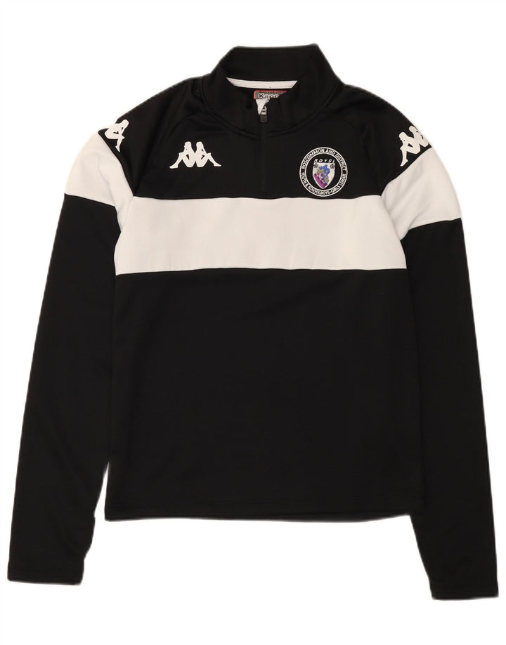 KAPPA Мужской пуловер на молнии с графическим принтом и шеей, спортивный костюм, маленький черный цветной блок