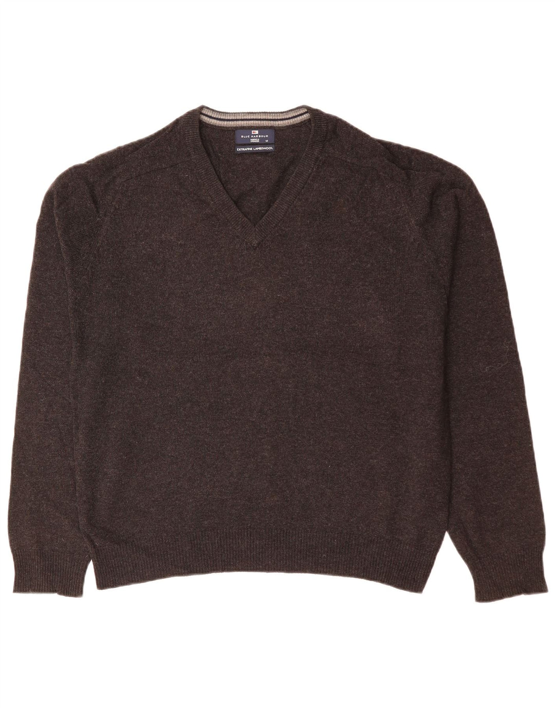 Мужской джемпер с v-образным вырезом Marks & Spencer Blue Harbour, средний серый