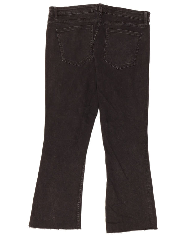 Женские укороченные джинсы Zara Bootcut EU 44 XL W34 L24, черный хлопок