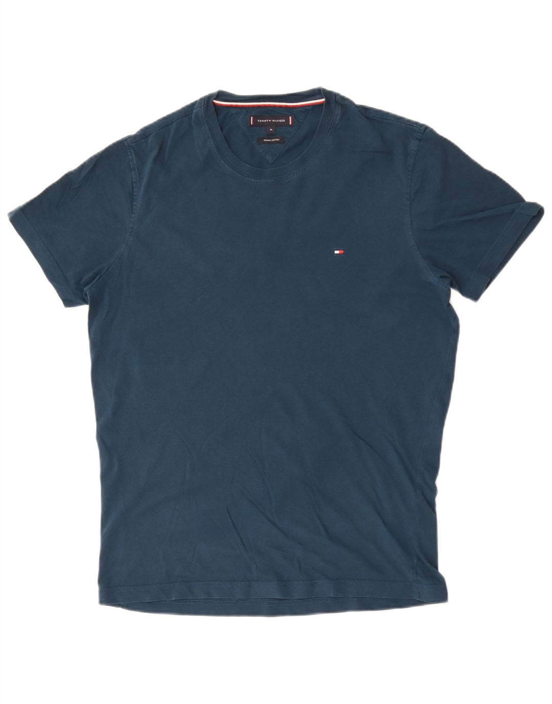 Мужская футболка Tommy Hilfiger, средний темно-синий хлопок