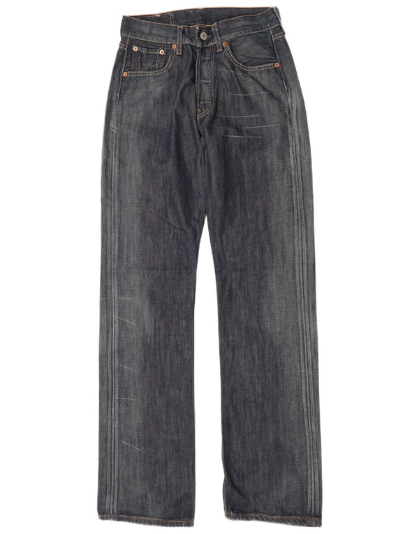 Женские прямые джинсы Levi's 501 с высокой посадкой W28 L34, синие, хлопок