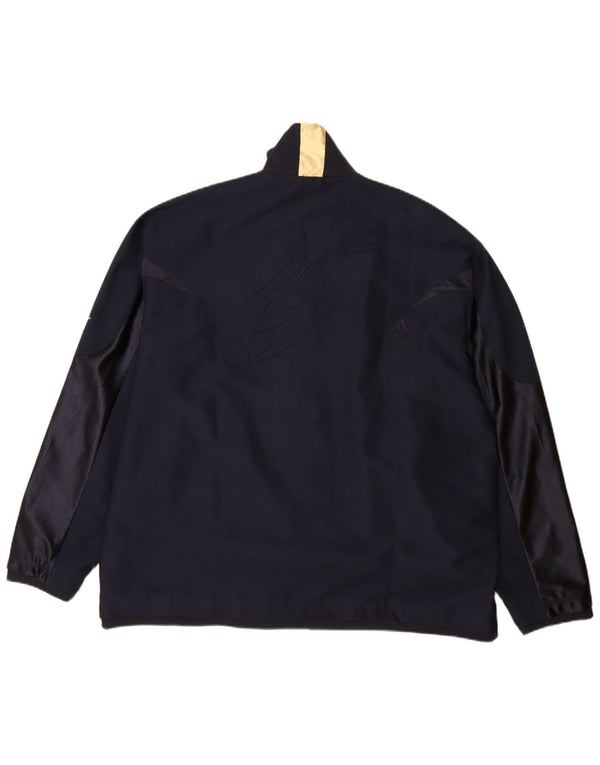 Мужская дождевик Adidas UK 42 XL темно-синий полиэстер