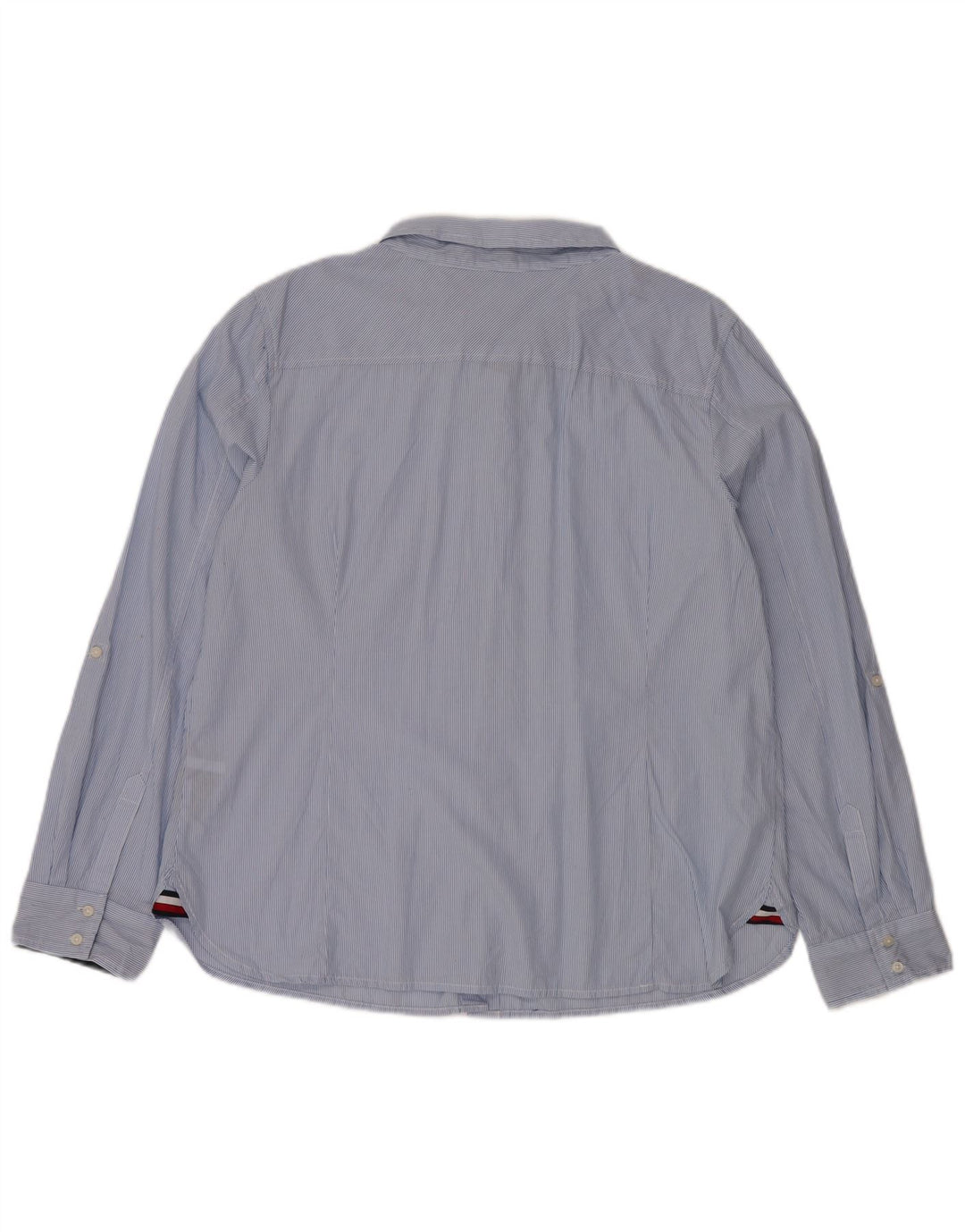 TOMMY HILFIGER Женская рубашка UK 20 2XL синяя хлопковая полоска