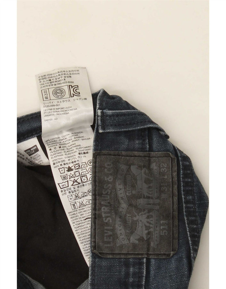 Мужские джинсы Levi's 511 Slim W31 L32 Темно-синие, хлопок