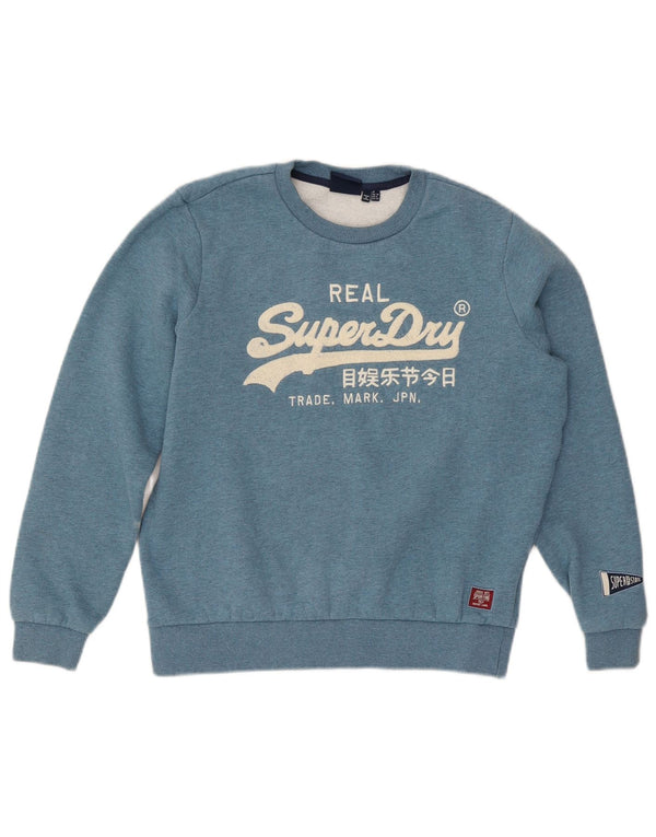 Женский свитер с рисунком Superdry UK 10, маленький синий в крапинку