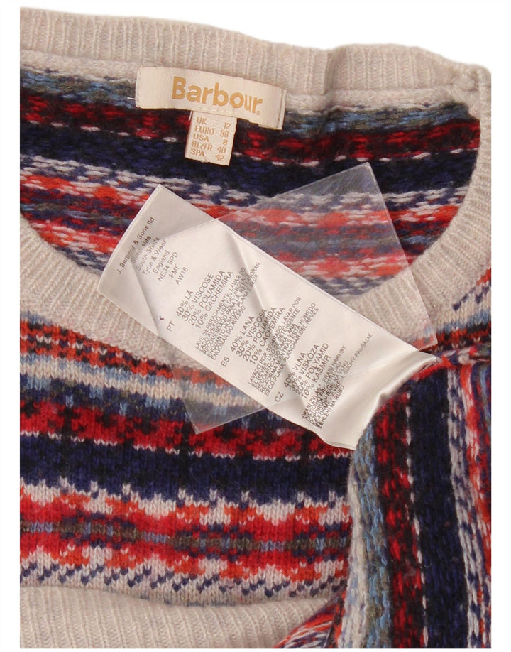 Женский джемпер с круглым вырезом Barbour UK 12, средний разноцветный